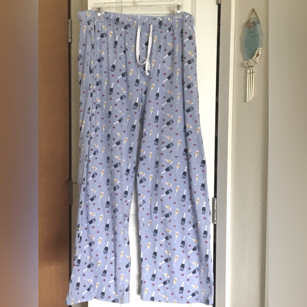 RARE Vintage Pajama New Years Party Pants Ladies 2XL Drawstring Comfort Waist